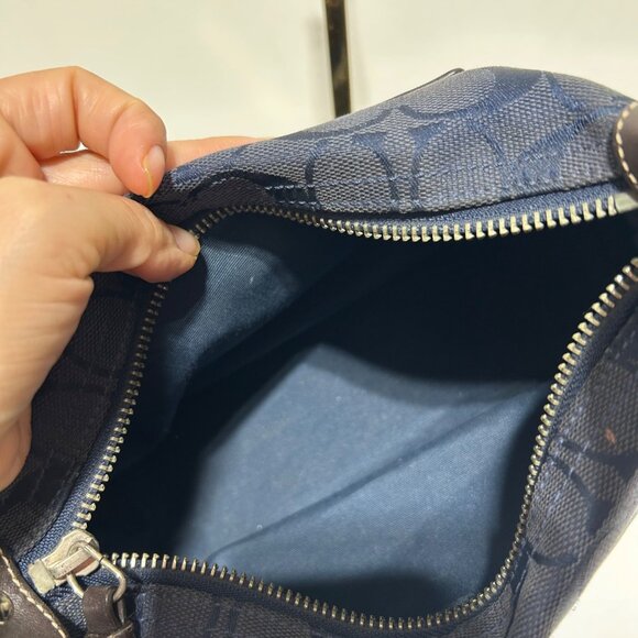 Coach Navy Womens Signature Shoulder Mini Bag - Picture 13 of 14